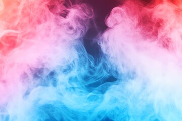 Obraz premium Colorful Smoke Background for Design - Vibrant smoke in red and blue hues creates an artistic background suitable for creative projects and visual effects.