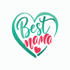 Best Mom Typography Design on White Background &ndash; Elegant & Trendy Text Art for Prints & Gifts