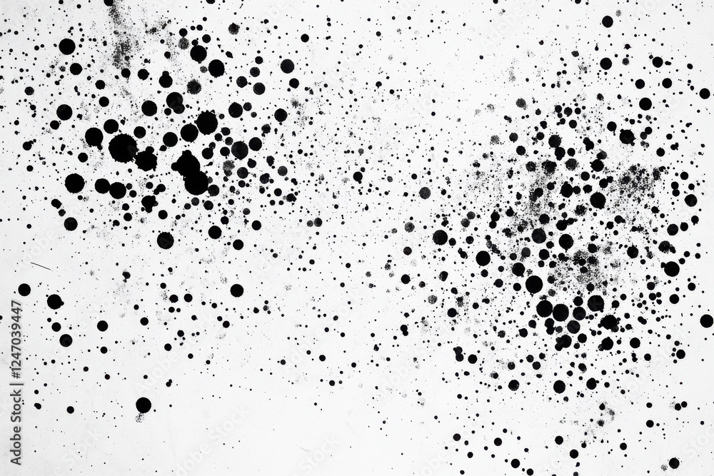 Poster delicate halftone graphic texture overlay. abstract monochrome splattered backdrop design