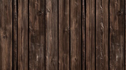 Fototapeta premium A rustic brown wooden wall with a rich texture creates a warm and inviting backdrop.