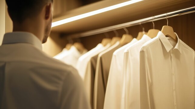 Closet organization and choice of formal attire for professional and personal occasions