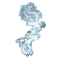 Realistic White Smoke on Transparent Background