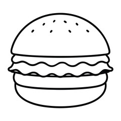 fast food burger vector illustration art