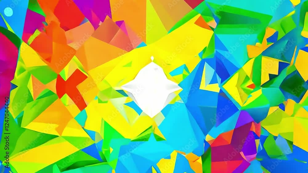 Poster a colorful abstract background consisting of triangles and lines