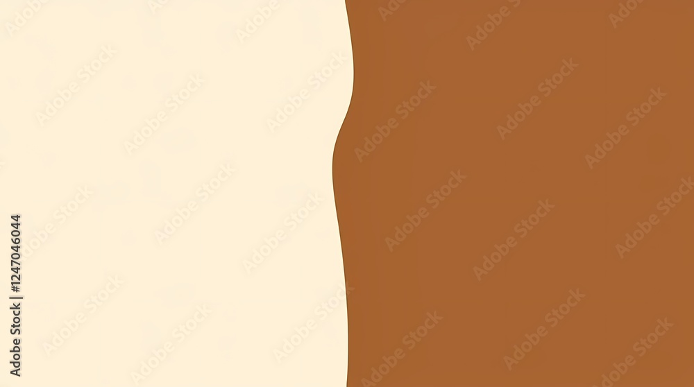 Poster abstract design with contrasting colors in simple wavy pattern on a neutral background. generative a