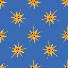 Seamless pattern with stars. Design for fabric, textile, wallpaper, packaging