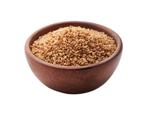 a rice in a bowl isolated on a transparent background 