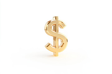 Obraz premium Golden dollar symbol representing wealth and financial growth in a minimalist design for modern contexts