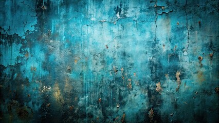 Obraz premium Grunge Blue Low Light Background, Distressed, Photography, AI Art