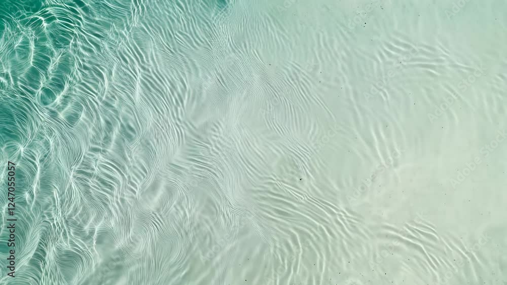 Aufkleber tranquil turquoise waters gently rippling, creating mesmerizing light infused patterns reflecting se