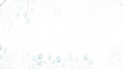 Delicate watercolor border frame with eucalyptus twigs, isolated on transparent background. Ideal for invitations, designs, and decor. Perfect for creating custom, nature-inspired projects