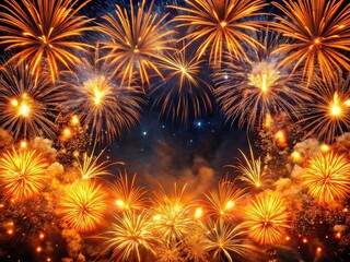 Happy New Year 2024 Fireworks Party - Rule of Thirds