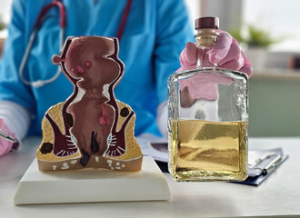 Rectal cancer due to alcohol addiction. The effect of alcohol on the intestines.