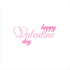 Abstract happy valentines day logo, vector logo design, Love happy valentines day logo, Happy Valentine's Day