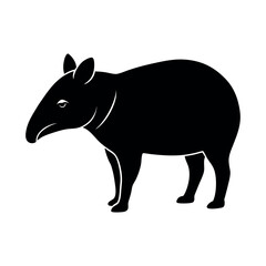 Modern Tapir Silhouette Vectors for Logo and Icon Designs