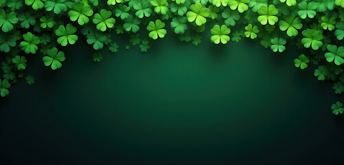 top view of clover leaves with empty space in the center
