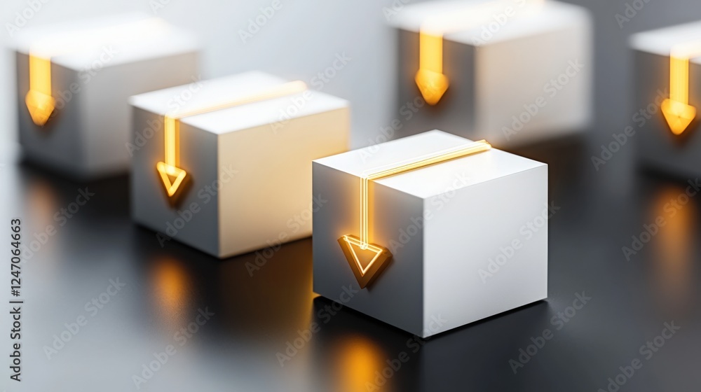 Poster dynamic delivery process visuals digital space graphic representation modern environment high-resolu