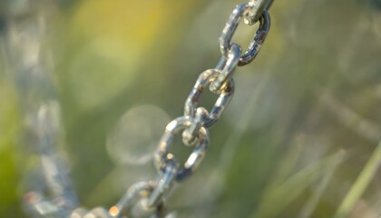 Obraz premium Close-up of a swaying chain