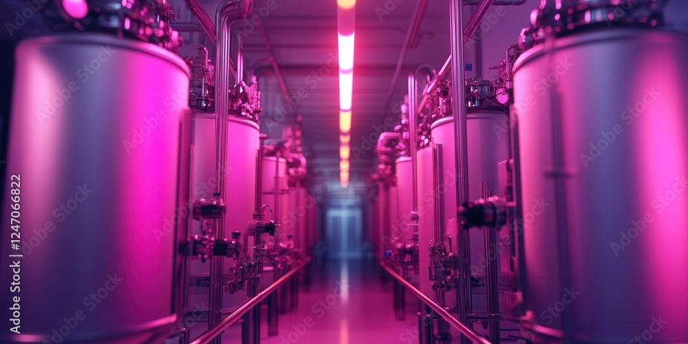 Poster industrial sterility practices ensuring contamination-free bioreactor scale operations, supported by
