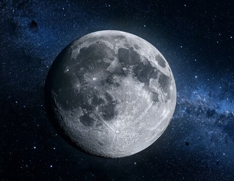 Imagen de la luna en alta definici&oacute;n en el espacio
