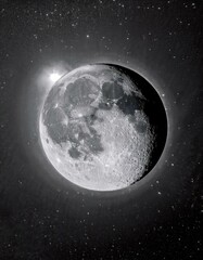 Obraz premium Imagen de la luna en alta definición en el espacio