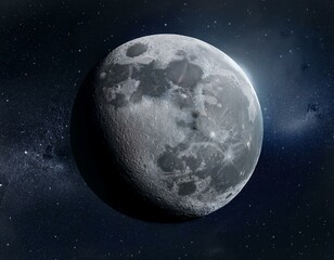 Fototapeta premium Imagen de la luna en alta definición en el espacio