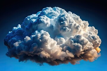 Naklejka premium Isolated Massive Cloud, High Depth of Field, Big Cumulus Cloud, Stunning Cloud Formation