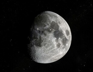 Imagen de la luna en alta definición en el espacio