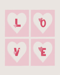 Happy Valentine's Day, love card, Valentine's greeting card, love, hearts, poster, greeting, pink, invitation