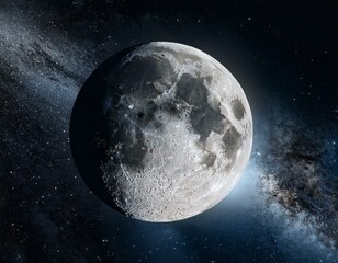 Obraz premium Imagen de la luna en alta definición en el espacio