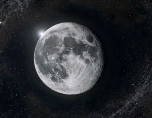 Obraz premium Imagen de la luna en alta definición en el espacio