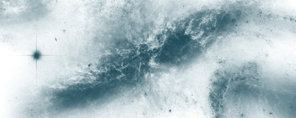 Breathtaking Celestial Nebula With Ethereal Cloud Formations and Interstellar Dust in the Depths of Space
