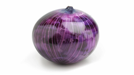 red onion on white background
