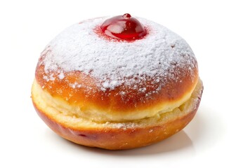 Jelly Doughnut Isolated Top View Rule of Thirds