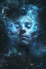 The Mind's Realms: A Striking Illustration of Exceptional Psionic Powers and Deep Meditation