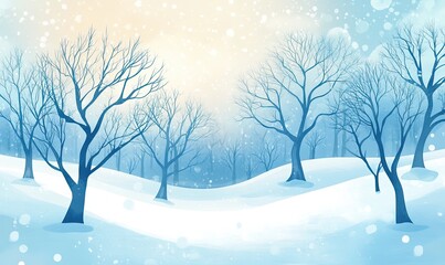 Snow-covered branches and a soft, light blue sky create a serene winter scene perfect for winter wonderland themes, greeting cards, or seasonal designs
