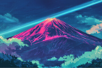 葛飾北斎02/46「富嶽三十六景 凱風快晴」リデザイン	