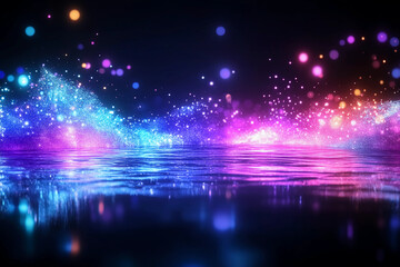 Fototapeta premium Dramatic gradient from dark midnight blue to bright electric violet, representing mystery, creativity, and futuristic potential in vibrant color dynamics and design