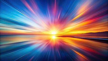 Obraz premium Long Exposure Light Gradient Abstract Background AI Photo