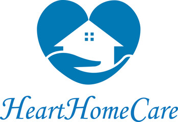 Simple heart, hand and house