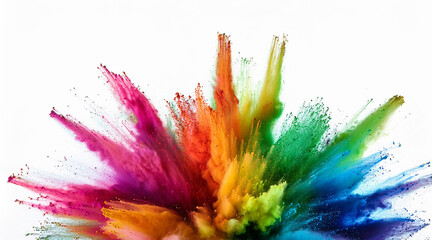 Farbexplosion auf wei&szlig;em Hintergrund