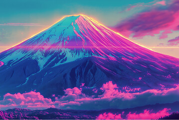 葛飾北斎02/46「富嶽三十六景 凱風快晴」リデザイン	