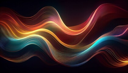  wavy lines on dark backdrop with thin abstract stripes graphic resource background banner

