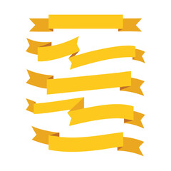 Yellow Ribbon Banners Set Elegant & Versatile Decorative Ribbons
