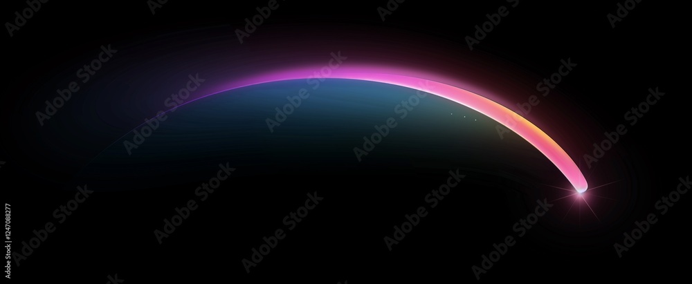 Aufkleber abstract background with gradient colors, dark and glowing, in a simple style, a planet in the shape