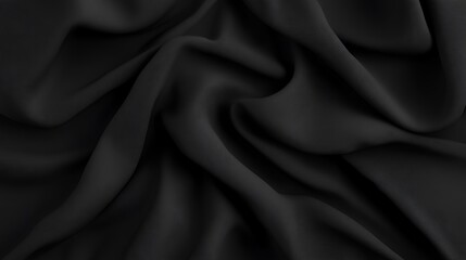Fototapeta premium Draped black fabric texture