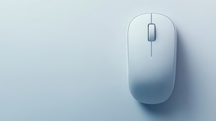 A single wireless mouse placed on a white background, ideal for office or computer accessory promotions.