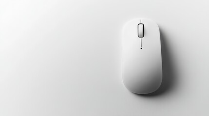 A single wireless mouse placed on a white background, ideal for office or computer accessory promotions.