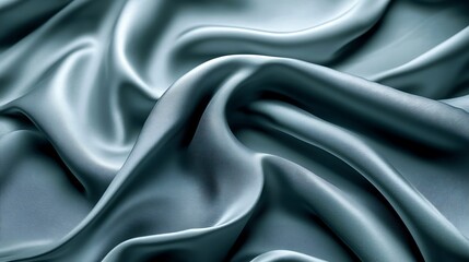 Obraz premium Draped grey satin fabric texture