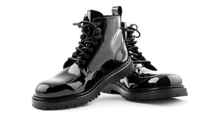 Isolated image of a pair of stylish boots on a white background. Perfect for footwear or fashion brand marketing.